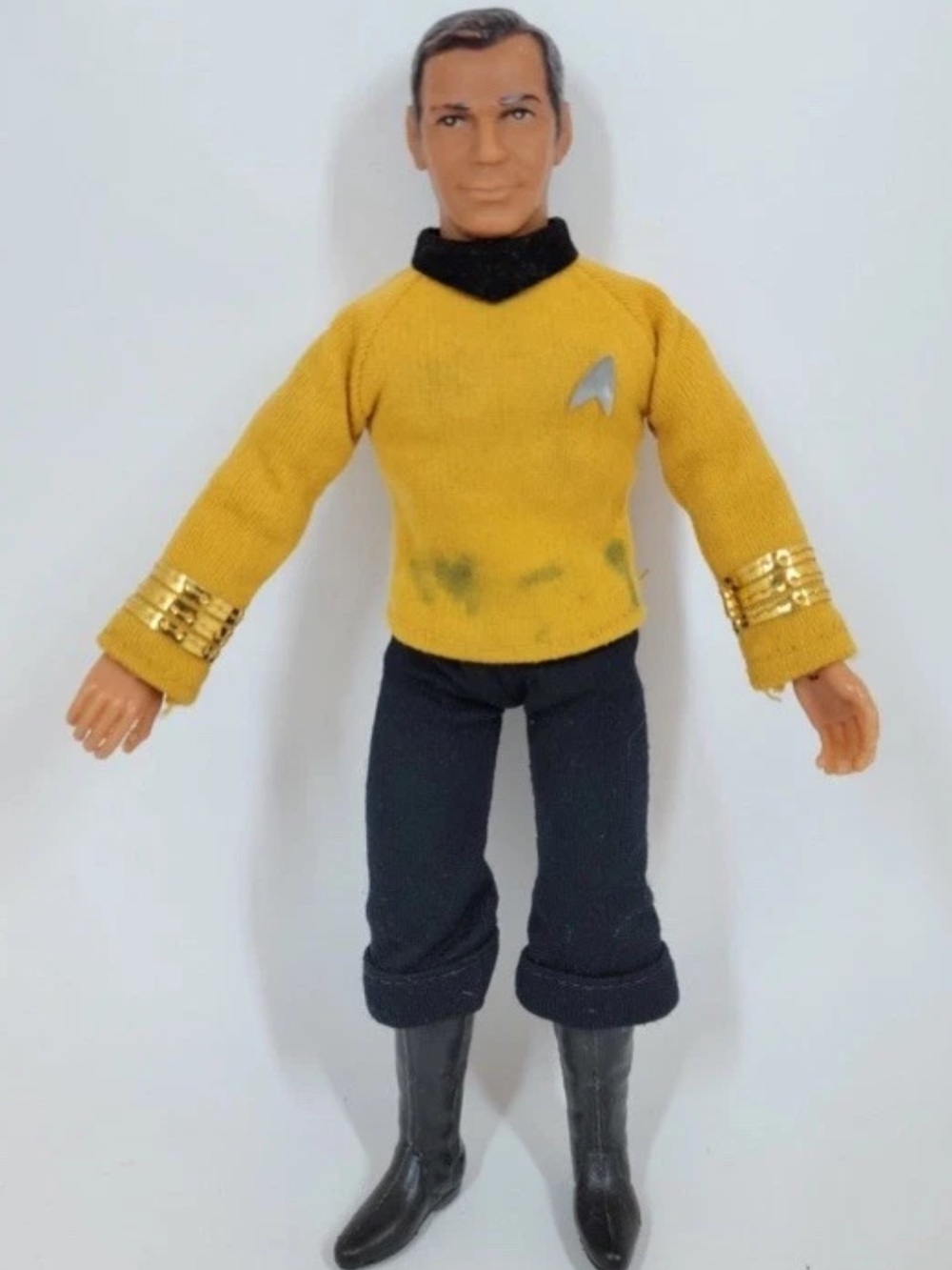 Vintage 1974 Mego Corp. Star Trek, Captain Kirk Action Figure, Pre-Owned (H#33)